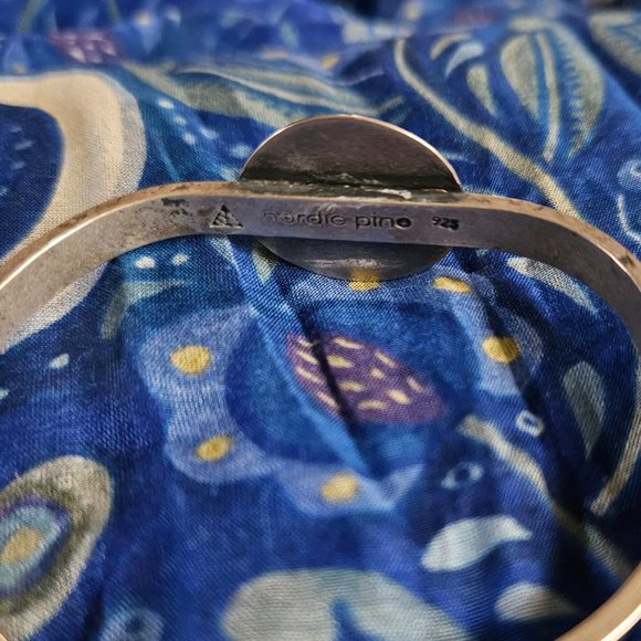 Sparkly Opal and Silver Cuff - Picture 2 of 3